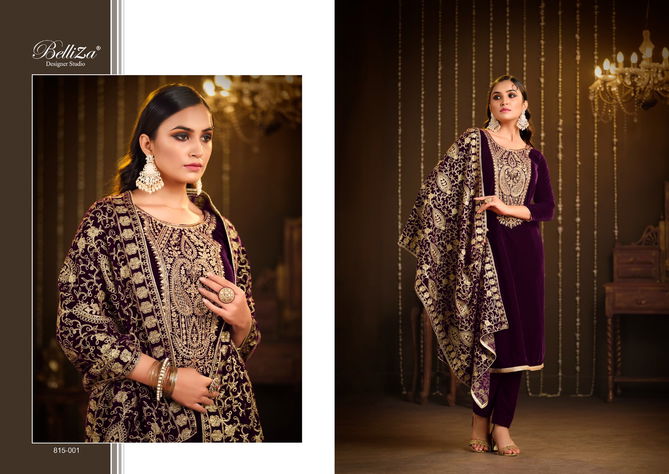 Kohinoor By Belliza Heavy Velvet Dress Material Catalog